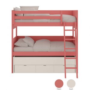 Muba Etagenbett Movil XL mit Gästebett, 3 Schubkästen & Leiter
