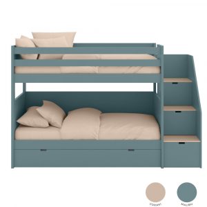 Muba Etagenbett mit Stauraumtreppe, Schubladen / Ausziehbett