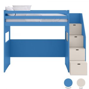 Muba Hochbett XL mit Stauraumtreppe