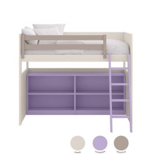 Muba Hochbett mit Bücheregal